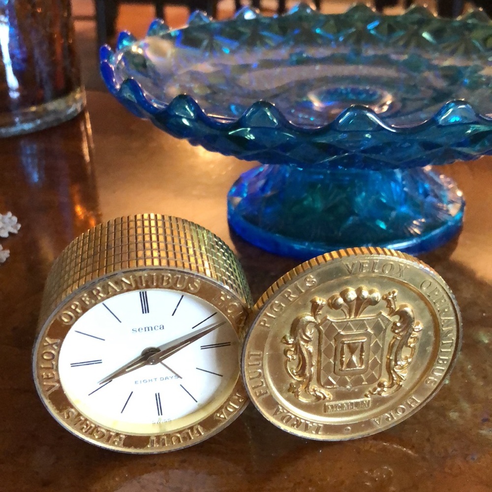 Vintage Semca Swiss Made Eight Days Table Clock